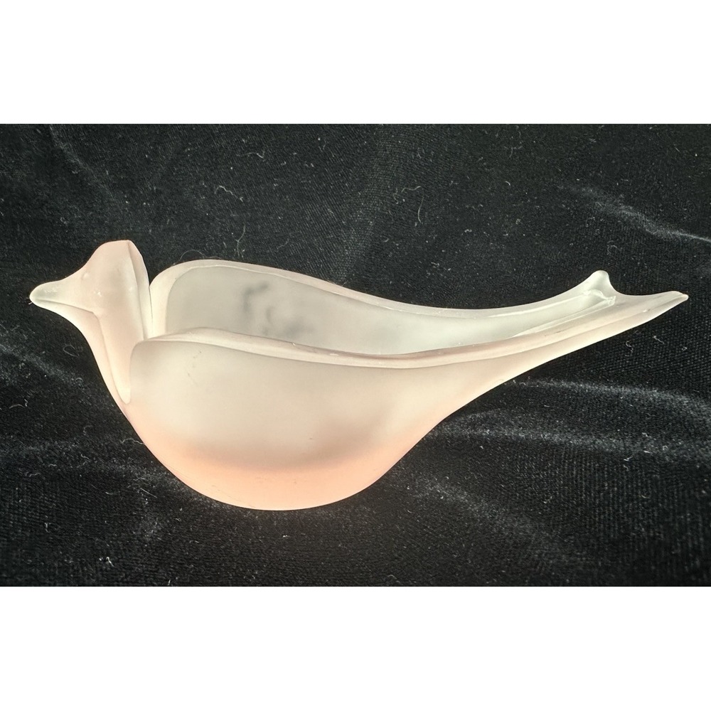 Westmoreland Satin Glass Pink Dove Trinket Dish Condiment Bowl Candle Holder